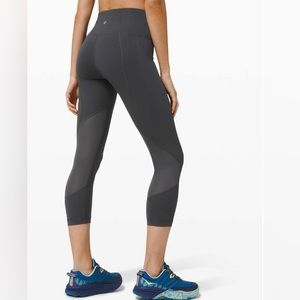 Lululemon Pace Rival High Rise Crop 22” Graphie Gray